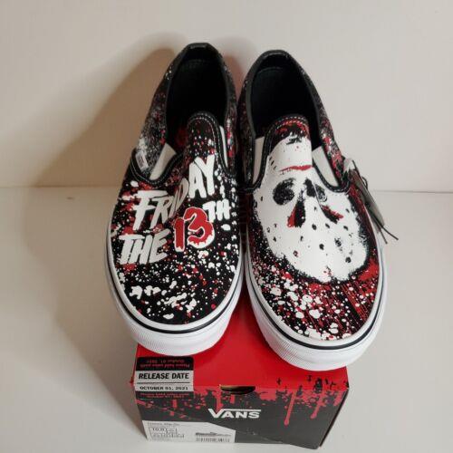 Vans Horror Collection Jason Voorhees Friday The 13th Slip On Shoes Size 10