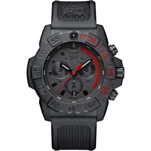 Luminox Navy Seal Men`s Military Dive Watch Black/red