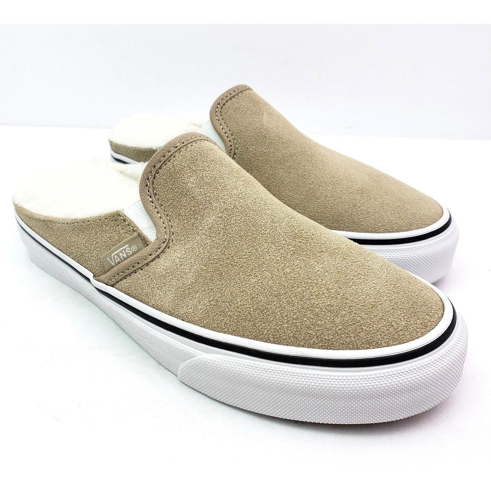 Vans Asher Mule Womens Size 6 Suede Sherpa Brown Slip On Shoes VN0000SCNWH