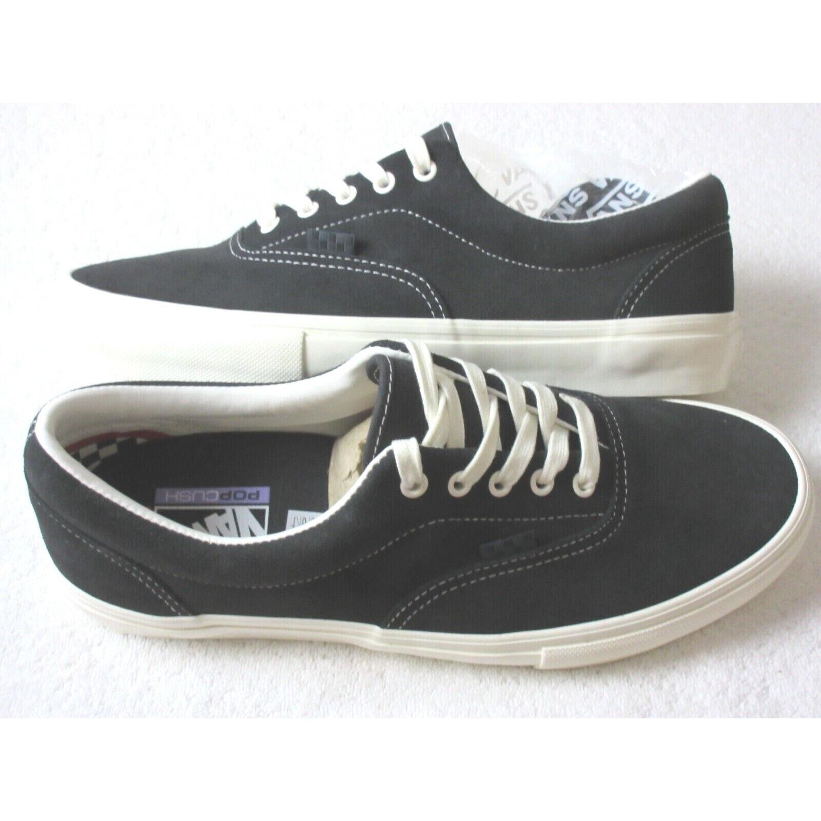 Vans Men`s Skate Era Classic Raven Marshmallow Black Suede Shoes Size 11.5