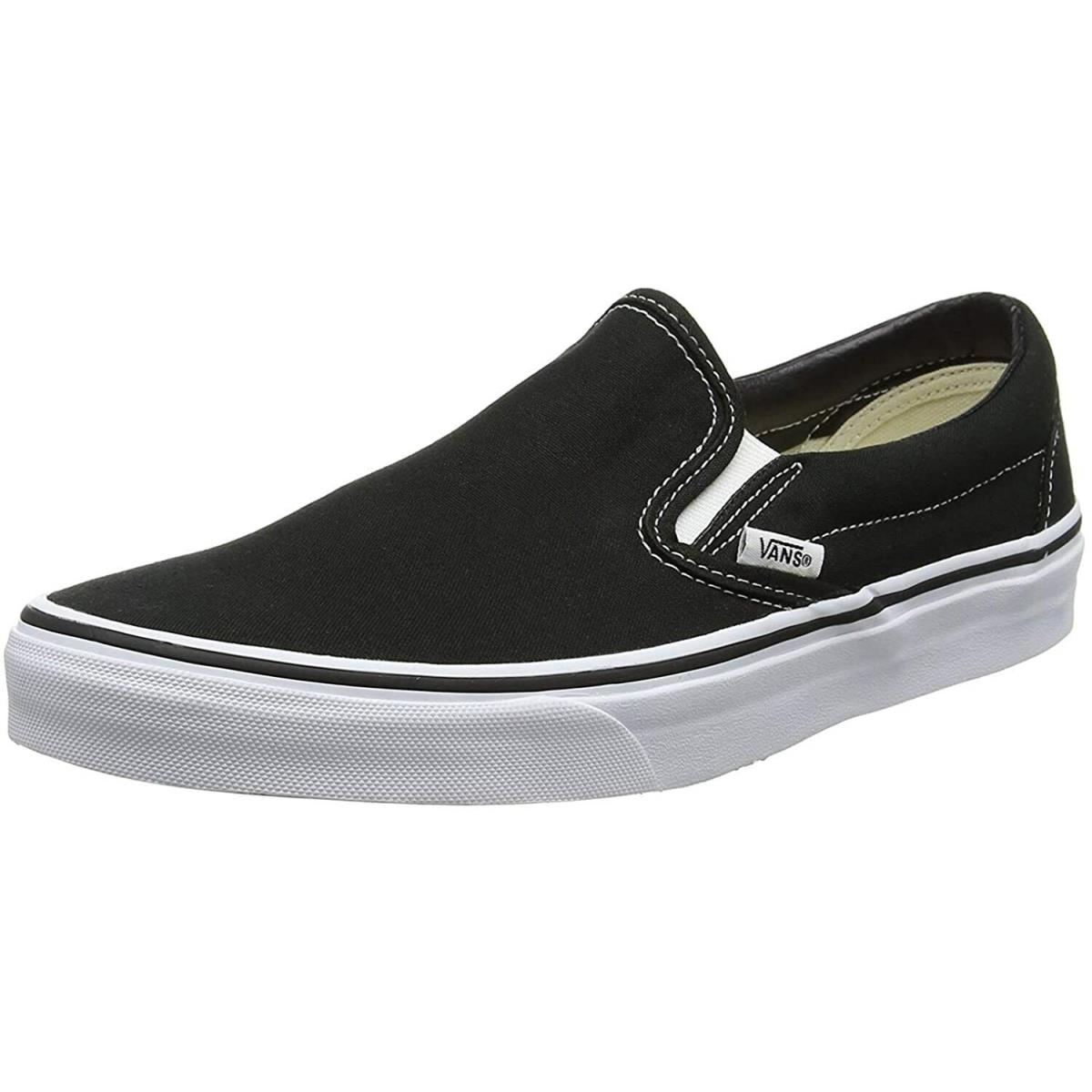 Vans Classic Slip-on Skate Shoes Black/white Size US Men`s 10 / Women`s 11.5