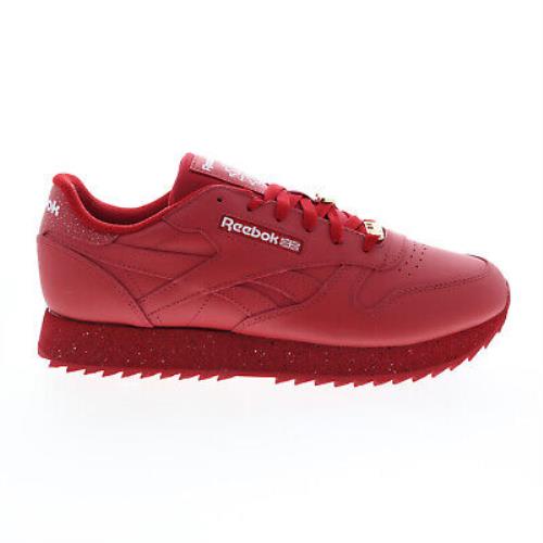 Reebok Classic Leather Ripple GZ4119 Womens Red Lifestyle Sneakers Shoes 7