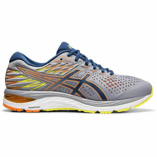 Asics Gel-cumulus 21 Men`s Athletic Running Shoe Size 8 Color Gray Blue Yellow