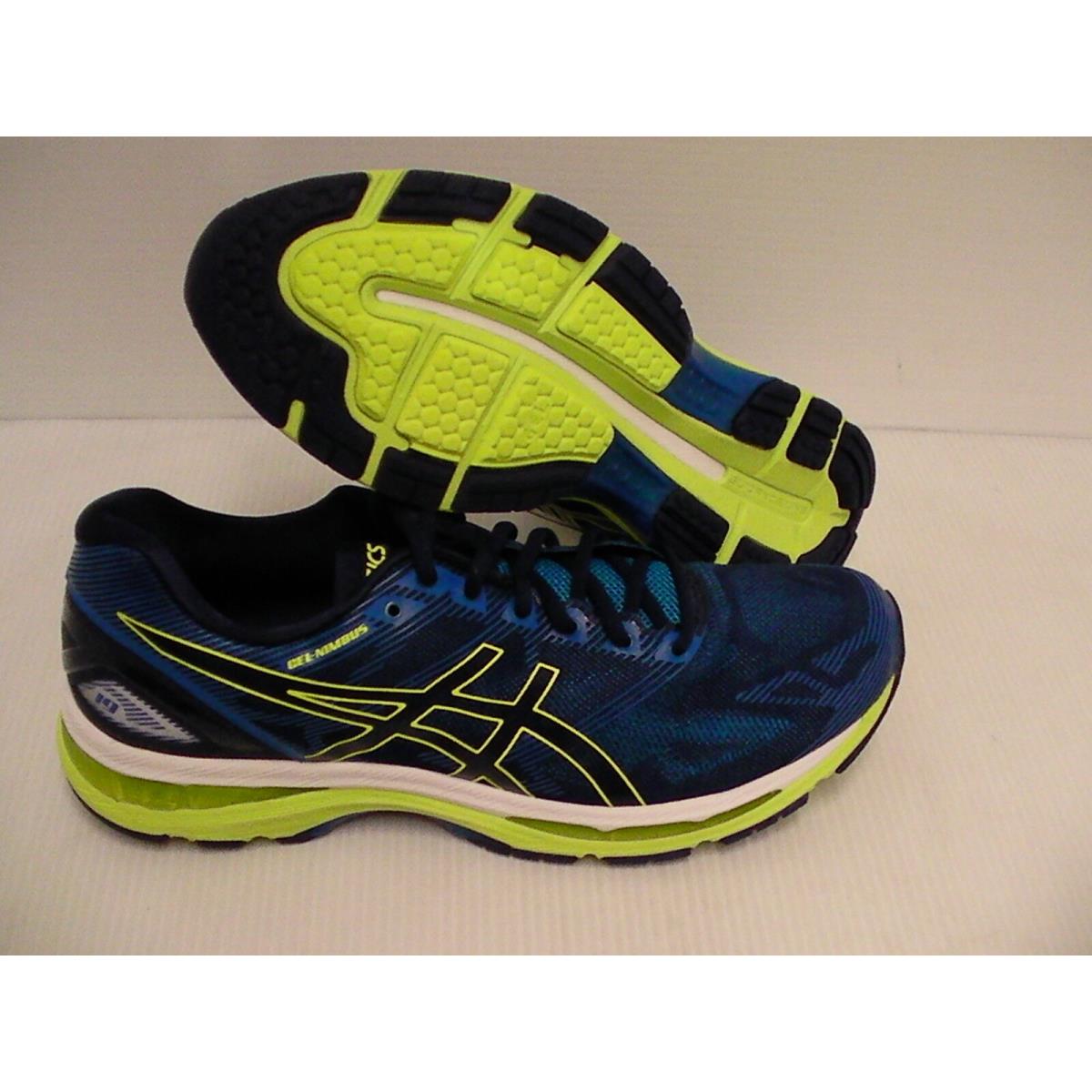 Very angry Mediate typist Mens Asics Running Shoes Gel Nimbus 19 Indigo Blue Safety Yellow Size 13 us  | 081328041814 - ASICS shoes Gel Nimbus - Multi-Color | SporTipTop