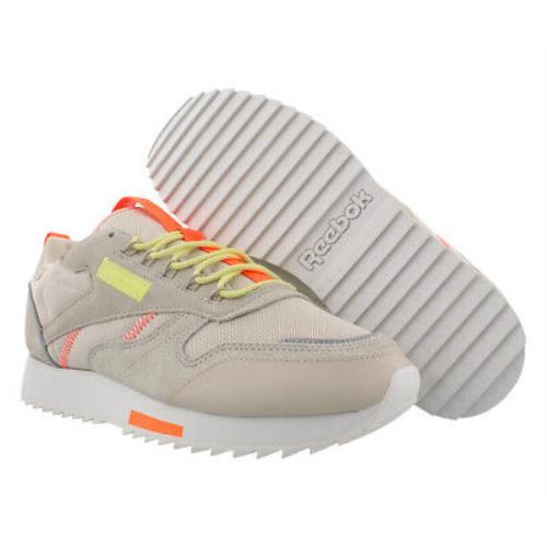 Reebok CL Leather Ripple Trail Womens Shoes Size 10 Color: Stucco/lemon