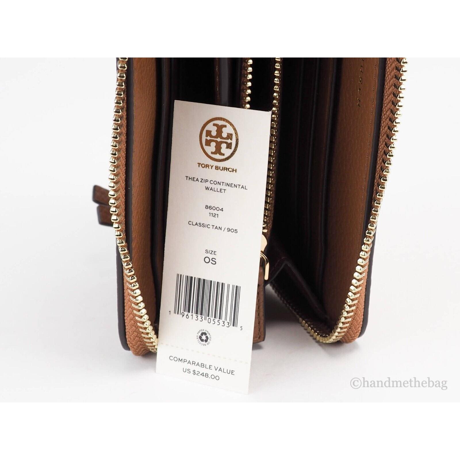 Tory Burch 86004 Thea Classic Tan Leather Zip Around Continental Clutch  Wallet - Tory Burch wallet - 196133055335 | Fash Brands