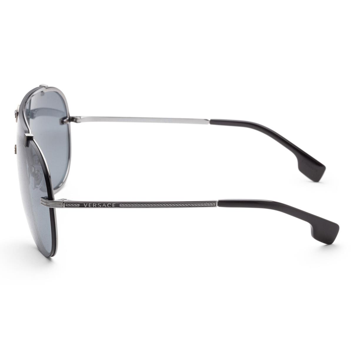 Versace Men`s VE2243-10016G Fashion 43mm Gunmetal Sunglasses - Frame: Grey, Lens: Grey, Other Frame: Gunmetal