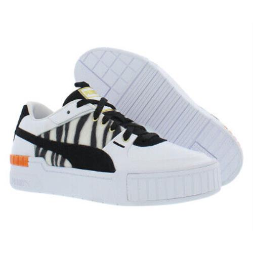 Puma Cali Sport Cats Womens Shoes Size 10 Color: White/orange/zebra