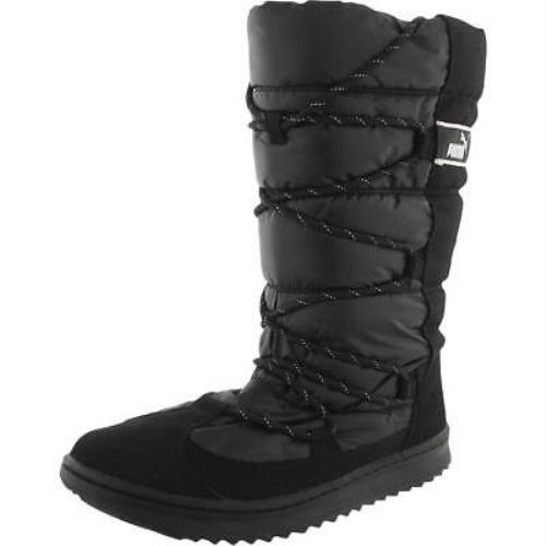 Puma Womens Black Mid-rise Winter Snow Boots Shoes 8.5 Medium B M Bhfo 8171