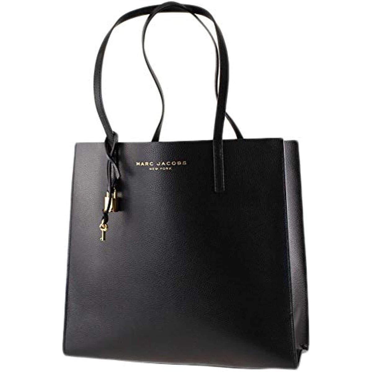 Marc Jacobs Black Leather Gold Hardware Women`s Tote