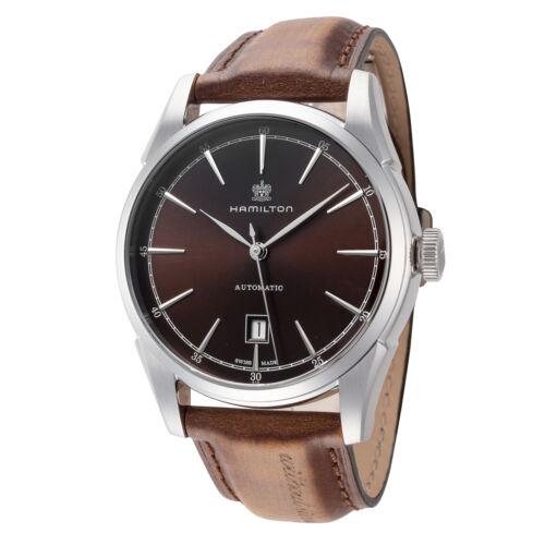 Hamilton Men`s H42415501 Spirit of Liberty 42mm Automatic Watch - Brown Dial, Brown Band, Brown Other Dial