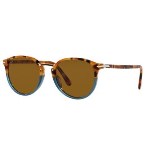 Persol 0PO3210S 112033 Brown Tortoise Opal Blue/brown Oval Men`s ...