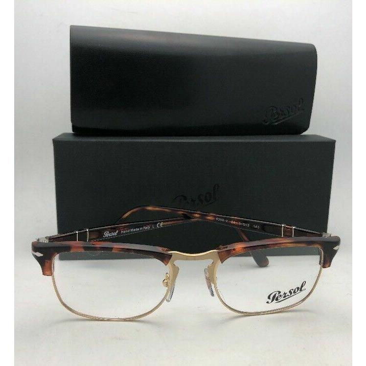 Persol Rx-able Eyeglasses 8359-V 24 51-19 145 Havana Tortoise Gold Frames