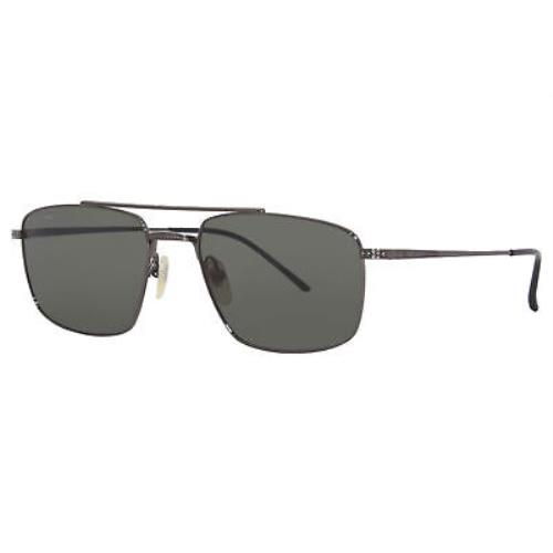 Calvin Klein CK22111TS 014 Sunglasses Titanium Men`s Light Gunmetal/green 56mm