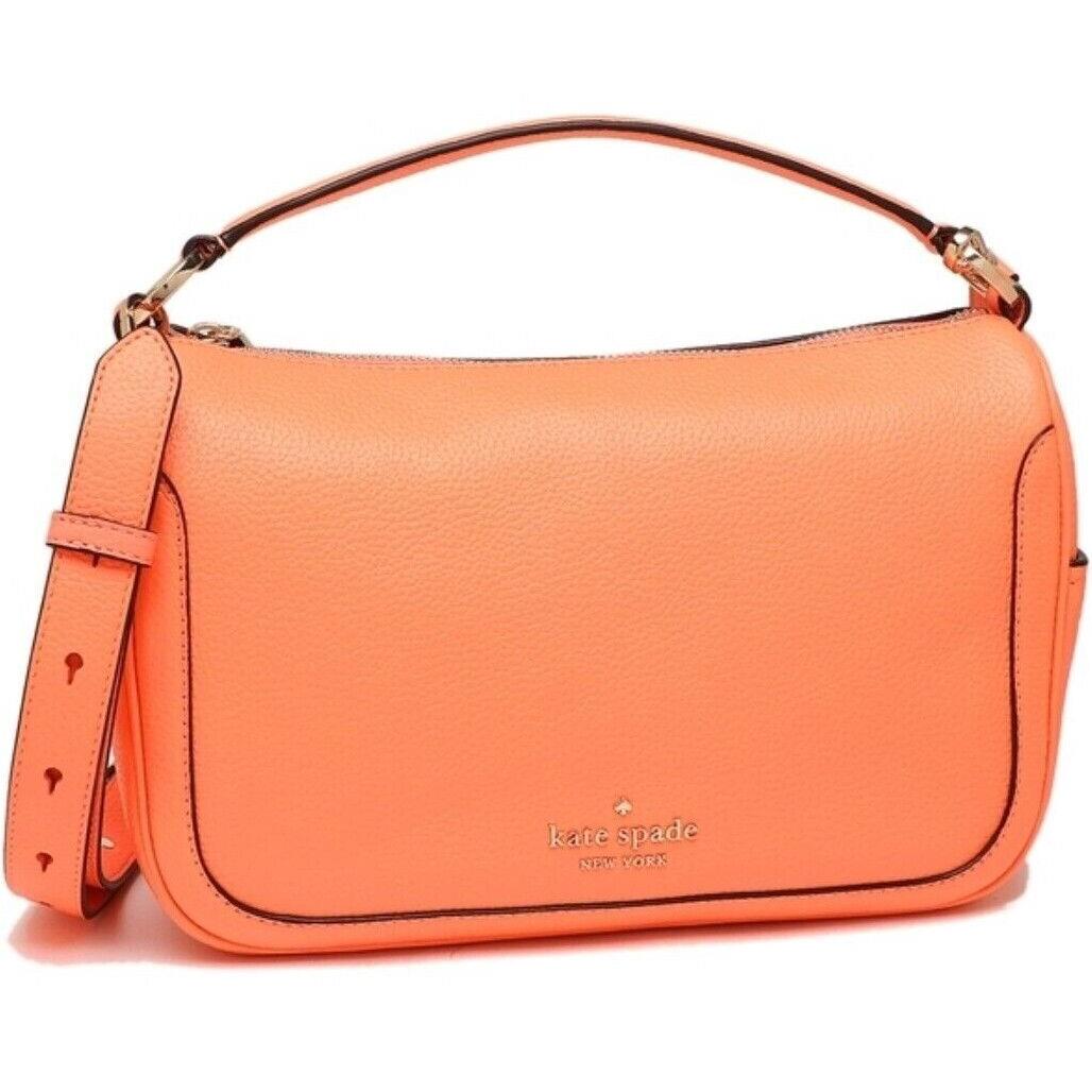 Kate Spade Smoosh Leather Crossbody Orange Handbag K6047 Bag Retail Y