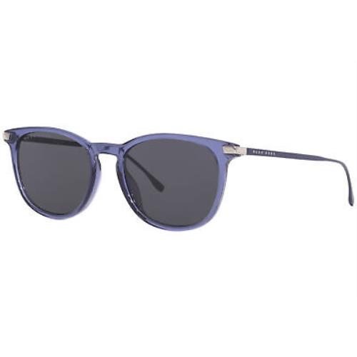 Hugo Boss 0987/S Pjpir Sunglasses Men`s Blue/grey Lenses Square Shape 53mm