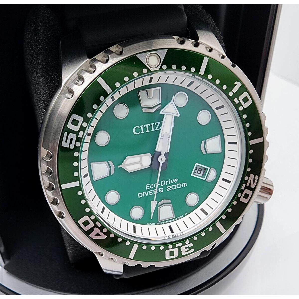 Citizen Eco-drive Promaster BN0158-00X Diver Men`s Watch Green Dial