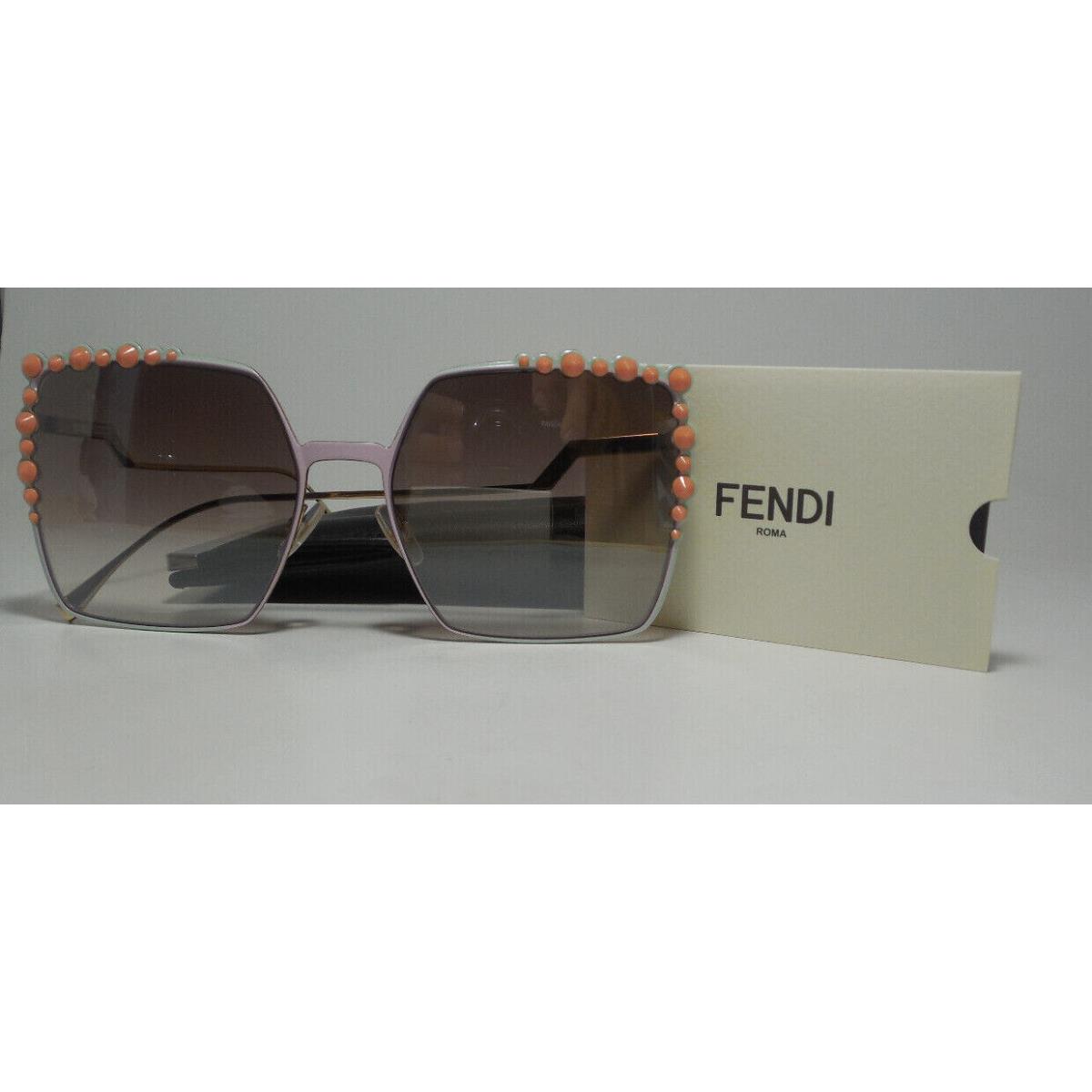 Fendi Can Eye FF 0259/S 35J/NQ Pink with Mint and Gold/pink Gradient Sunglasses