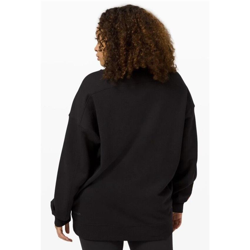 Lululemon Perfectly Oversized True Black Crew Terry Sweatshirt Sweater 6, - Lululemon clothing - Black