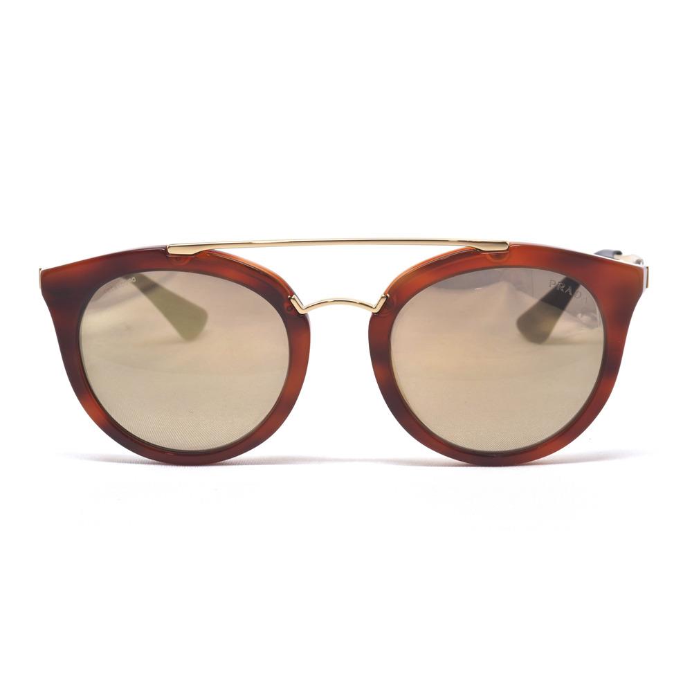 Prada Sunglasses Spr 23S USE-5R0 Havana Brown Light Blueish Mirror 52 22 140