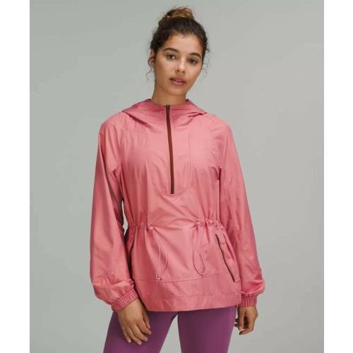 Nww Lululemon Cinch-waist 1/2 Zip Run Jacket Size 2 Pink Blossom