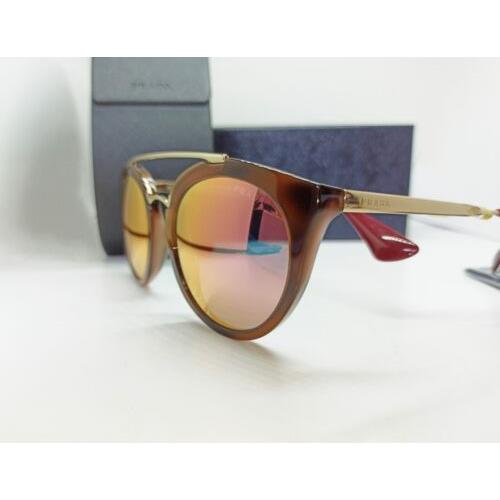 Prada sunglasses SPR - Brown Frame, Rose Lens 1