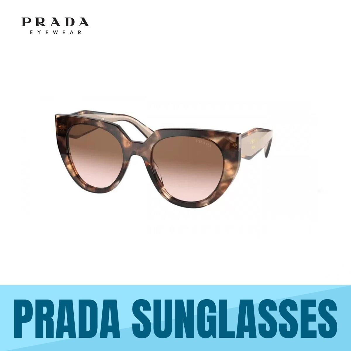 Prada PR 14WS 01R0A6 Caramel Tortoise Powder-brown Gradient Sunglasses