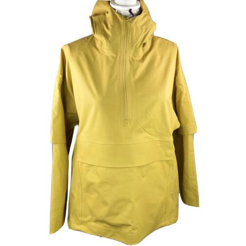 Lululemon Into The Drizzle 1/2 Zip Rain Jacket Size Xs/s Color Mustard Chte