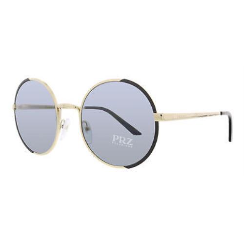Prada 0PR 59XS QE35Z1 Gold Round Sunglasses