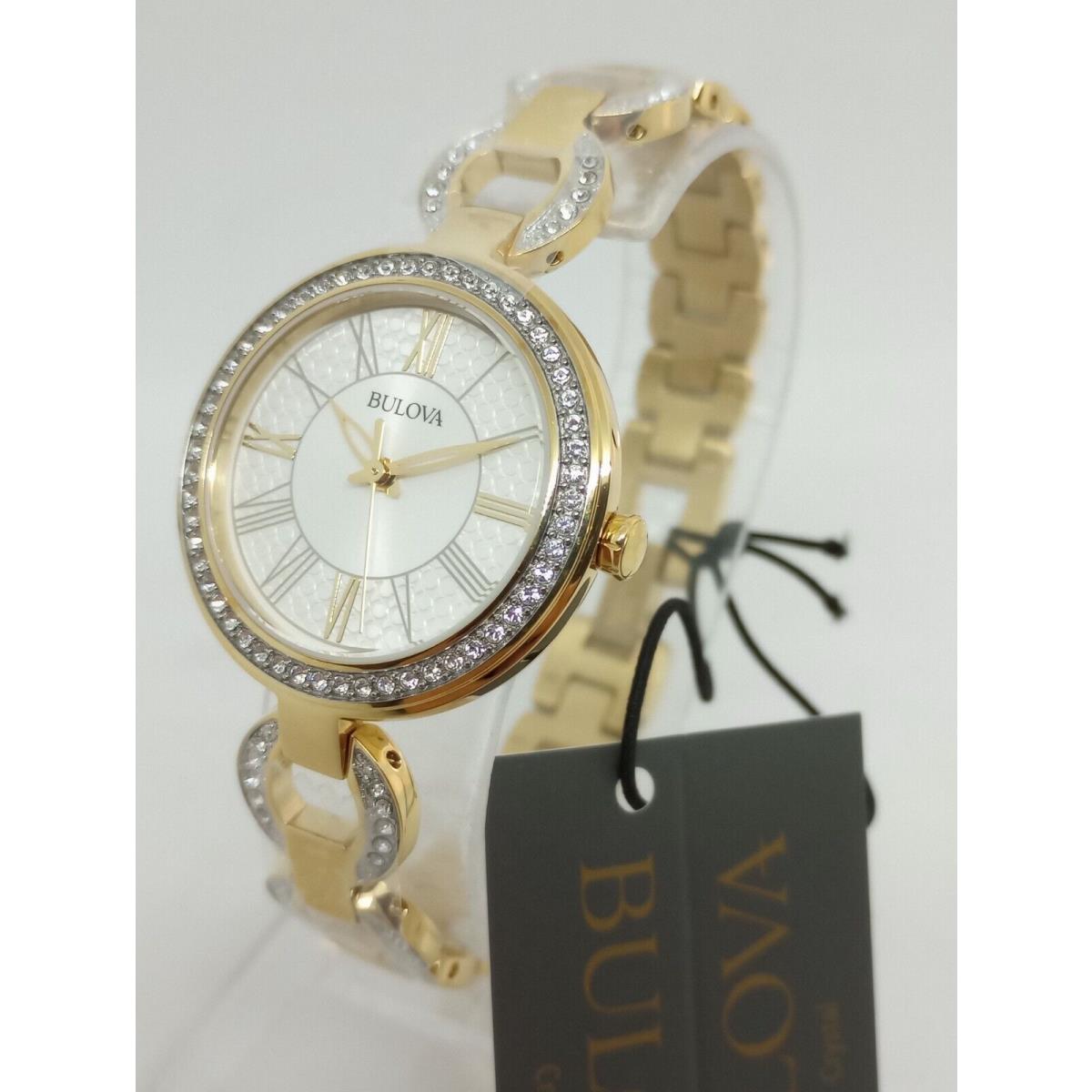 Bulova Classic 98L300 Women`s 32mm Crystal Accent S/steel Quartz Watch