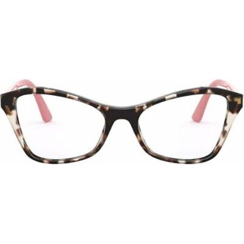 Prada-pr 11XV Conceptual UAO1O1 Cateye Eyeglasses Spotted Opal Brown - Spotted Opal Brown Frame