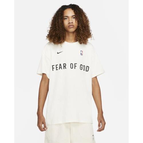 Nike x Fear Of God Nba Warm Up T-shirt Sail Men s Sz Medium CU4699-133