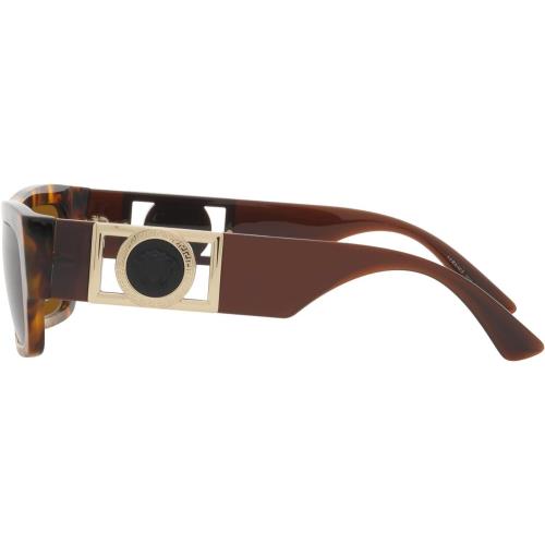 Versace VE4416U 511963 53mm Havana Rectangle Men`s Sunglasses