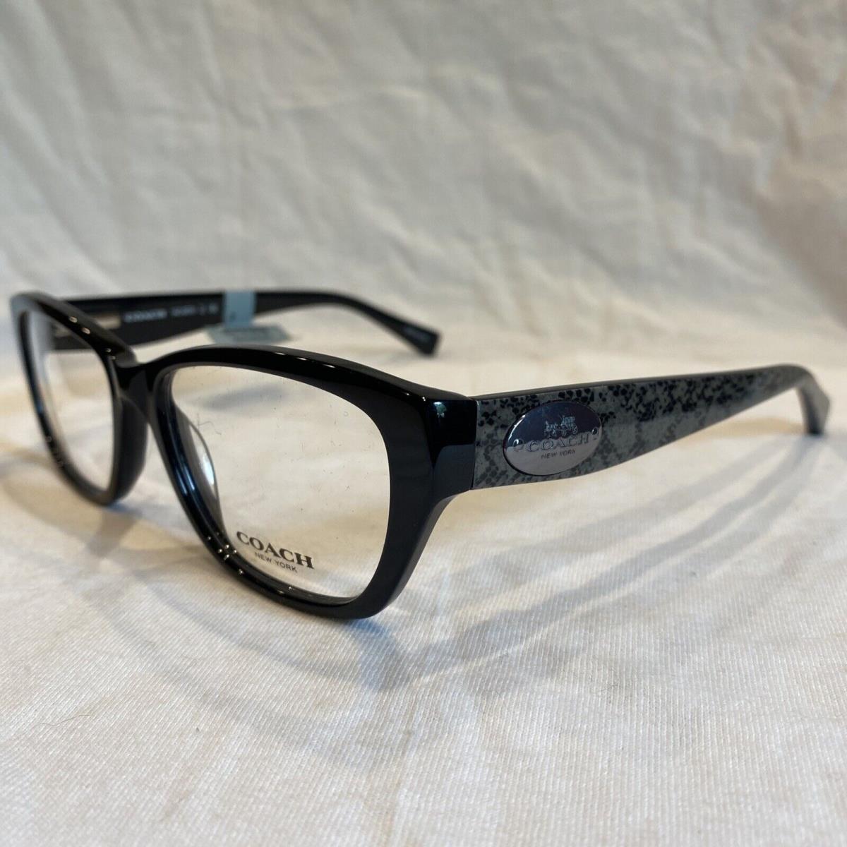 Coach HC 6070 5346 Black/whip Snake Fog Eyeglasses Frames 53 17-135