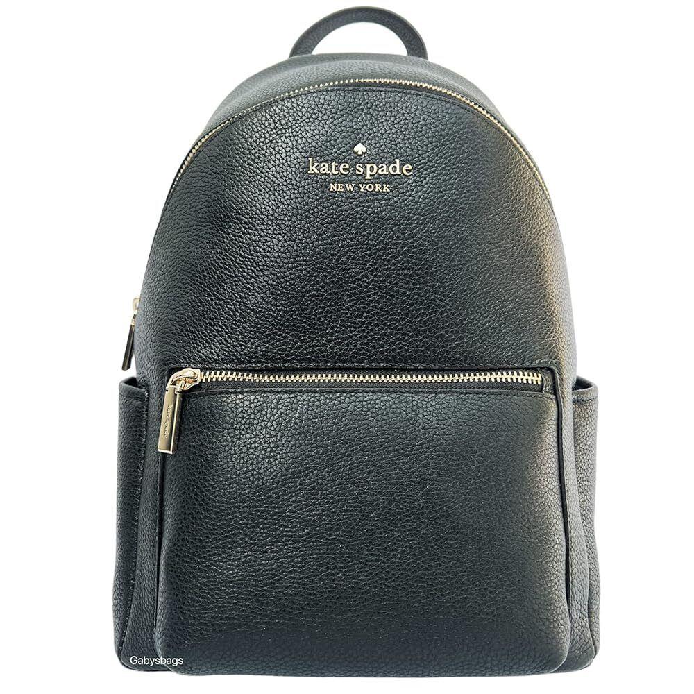 Kate Spade Leila Pebbled Leather Medium Dome Backpack Black