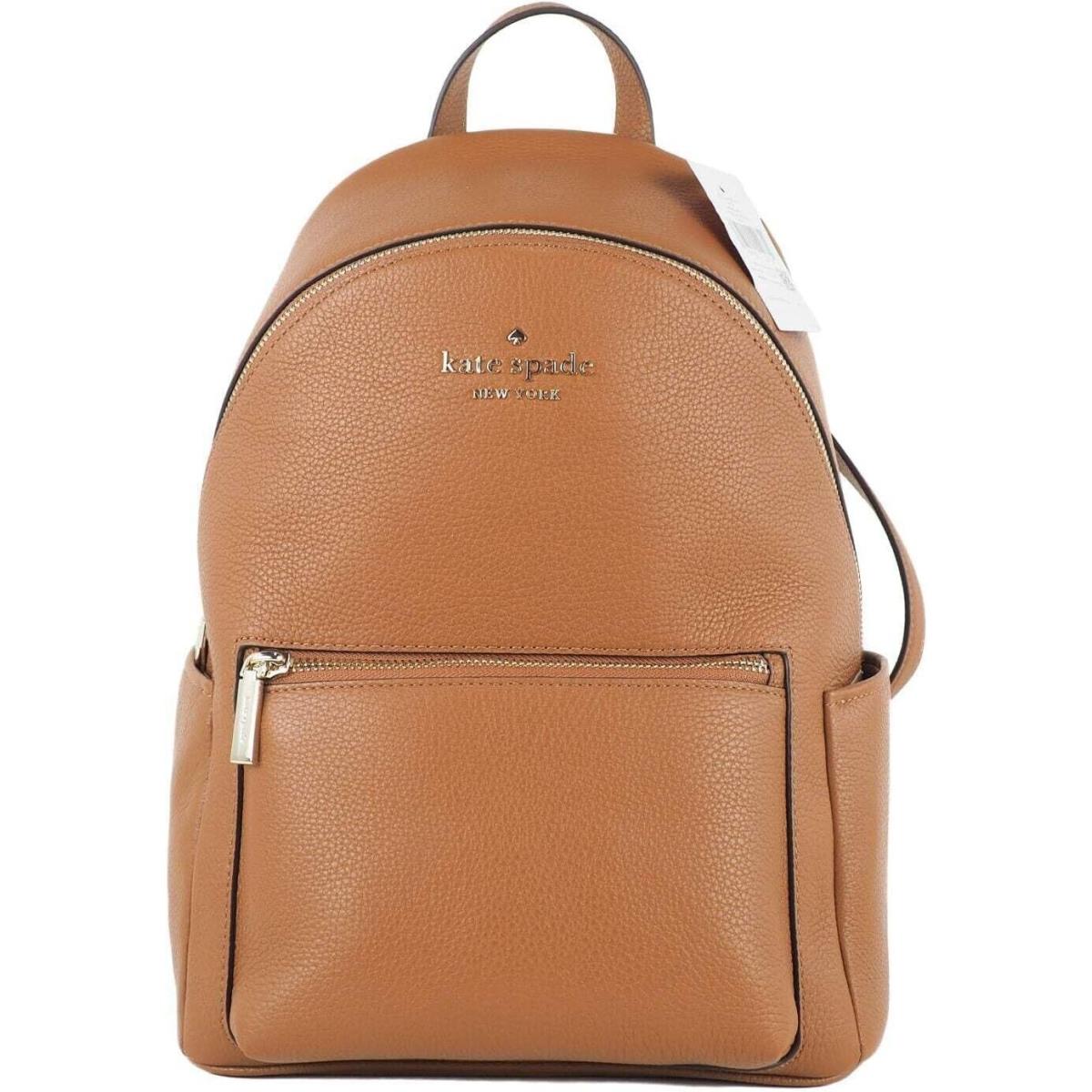 Kate Spade Leila Dome Backpack Brown Leather K8155 Warm Gingerbread