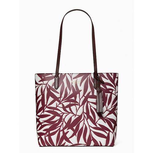 Kate Spade Jana Tote Shopper Bold Foliage Smooth Leather WKR00325