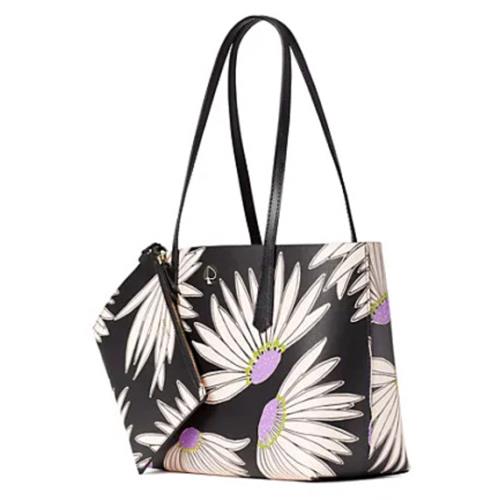 Kate Spade New York Molly Falling Flower Small Tote Bag with Wristlet Pouch