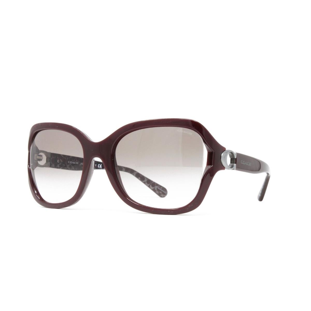 Coach Women`s Sunglasses HC8238 55203B Match Oxblood 57mm Signature C Logo