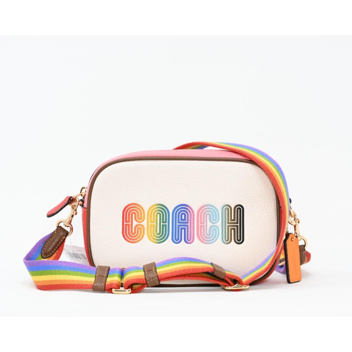 Coach Jamie Mini Camera Bag w Pride Rainbow Coach Pebbled Leather C9939