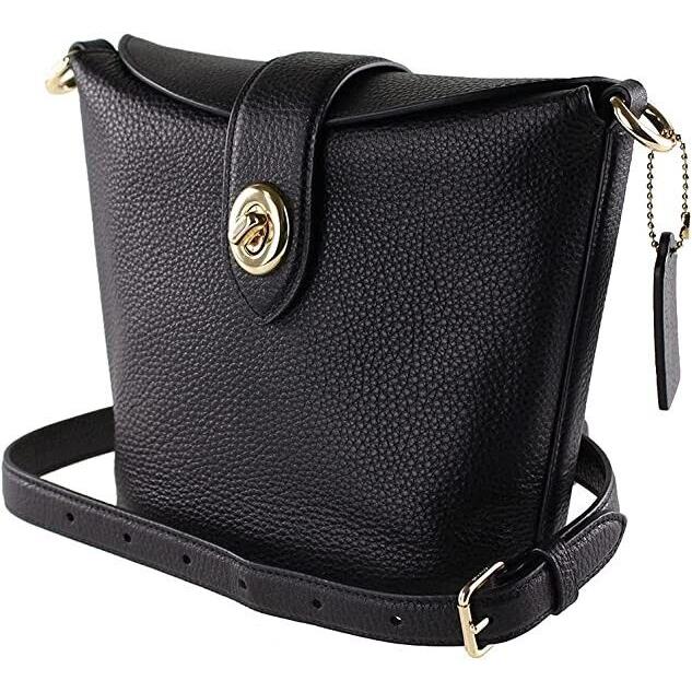 Coach Addie Crossbody Bag in Black Pebble Leather C2814