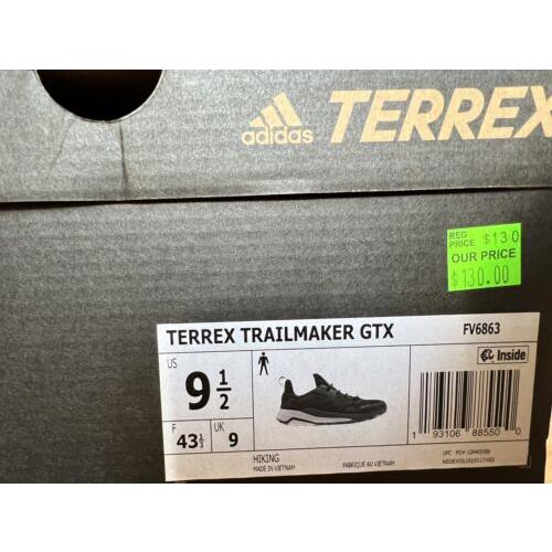 Adidas fv6863 Terrex Trailmaker Gtx Men Sz 9.5 Hiking Shoe Black Trainer