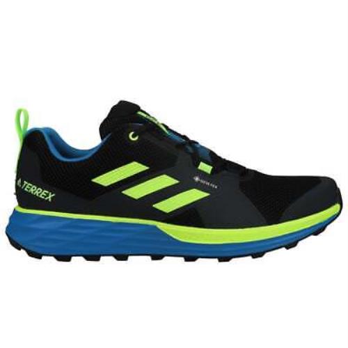 Adidas FV8102 Terrex Two Gtx Trail Mens Running Sneakers Shoes - Black Blue