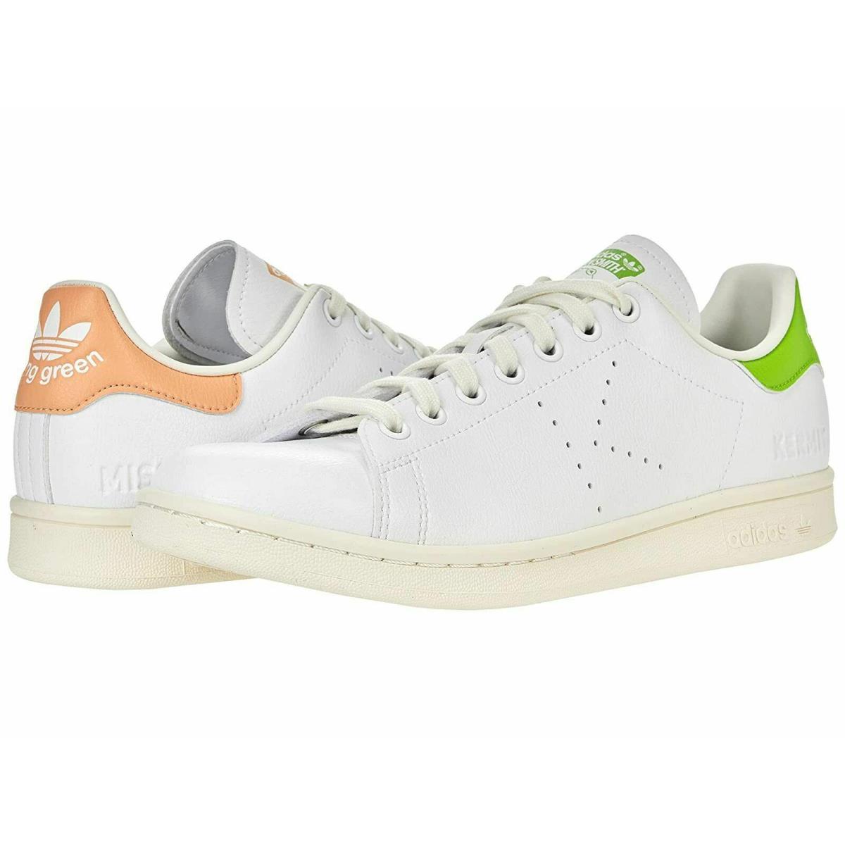 Adidas Disney Stan Smith Kermit Piggy Shoes Men`s Size 9 White GZ5996