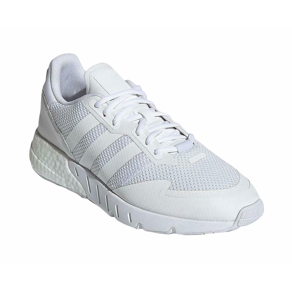 Adidas Originals ZX 1K Boost Shoes Men`s Sz 11 White Silver FX6516