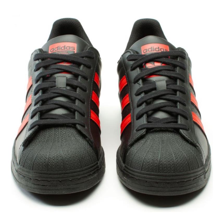 Adidas shoes Superstar - Core Black/Vivid Red/Core Black 2