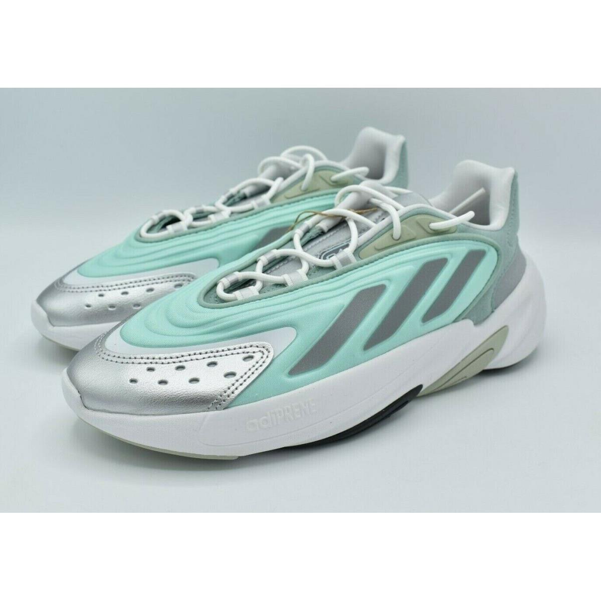 Adidas Originals Women Size 9.5 Ozelia W Hazy Green Silver Metallic Shoes GX3669