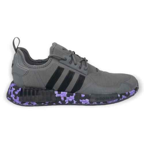 Adidas NMD_R1 Shoes Grey Five / Core Black / Purple Rush 12.5 Parley Ocean