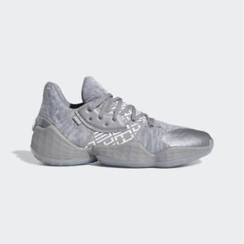 Men`s Adidas Harden Volume 4 Basketball Shoes Grey/white