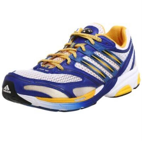 Adidas Men`s Boston Running Shoe White/blue/silver
